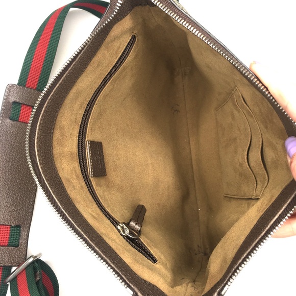 Authentic Gucci Tian crossbody unisex bag brown monogram coated bengal canvas - Picture 9 of 16